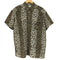 バレンザポースポーツ VALENZA PO SPORTS ヒョウ柄 金釦 S/S シャツ Y2K メンズ US:40
