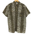 バレンザポースポーツ VALENZA PO SPORTS ヒョウ柄 金釦 S/S シャツ Y2K メンズ US:40