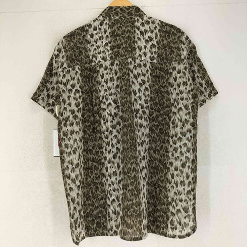 バレンザポースポーツ VALENZA PO SPORTS ヒョウ柄 金釦 S/S シャツ Y2K メンズ US:40
