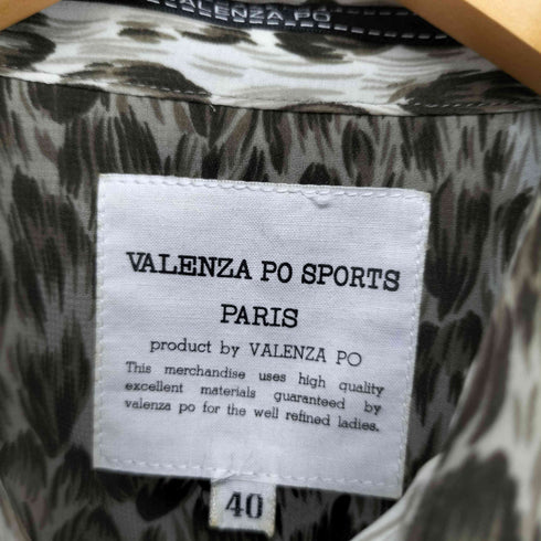 バレンザポースポーツ VALENZA PO SPORTS ヒョウ柄 金釦 S/S シャツ Y2K メンズ US:40