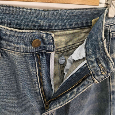 フリンジ加工 ワイド デニム パンツ レディース JPN:XL