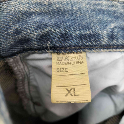 フリンジ加工 ワイド デニム パンツ レディース JPN:XL