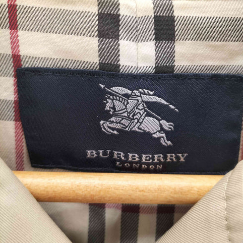 バーバリーロンドン BURBERRY LONDON 裏地ノバチェック ガンフラップ付き ダブル バルマカーン ステンカラー コート レディース