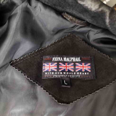 FIONA MACPHAIL pig skin ピッグスキン ガンパッチ付き レザージャケット メンズ JPN:L