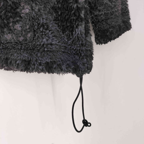 ウールリッチ WOOLRICH 90S OLD 白タグ USA製 総柄 ノルディック ボア フリース ハーフジップ アノラック プルオーバー 裾ドローコード メンズ import:L