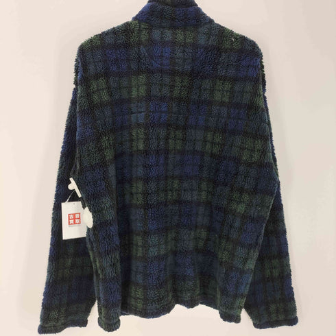 ギャップ Gap 90S OLD デカタグ チェック ボア フリース フルジップ ブルゾン ジャケット メンズ import:M