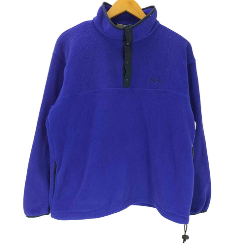 エルエルビーン L.L.Bean FREEPORT MAINE 80S OLD 筆記体ロゴ 前立てナイロン スナップT ボア フリース プルオーバー 裾ドローコード メンズ
