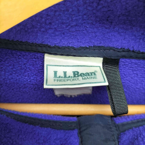 エルエルビーン L.L.Bean FREEPORT MAINE 80S OLD 筆記体ロゴ 前立てナイロン スナップT ボア フリース プルオーバー 裾ドローコード メンズ