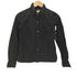 アニエスベー agnes b. PARIS 90S OLD サンライズ期 L/S クロップド ブラック プレーン シャツ レディース O
