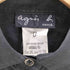 アニエスベー agnes b. PARIS 90S OLD サンライズ期 L/S クロップド ブラック プレーン シャツ レディース O