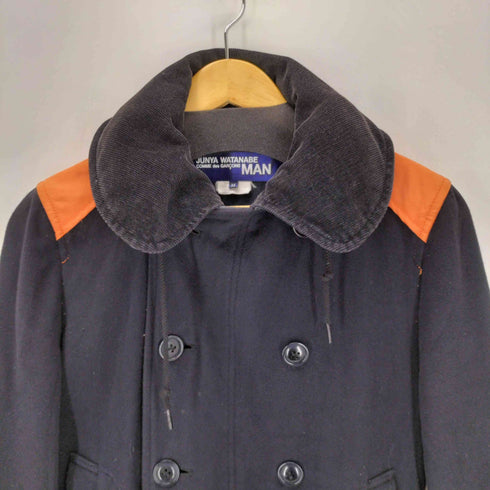 ジュンヤワタナベコムデギャルソンマン JUNYA WATANABE COMME des GARCONS MAN 10AW PONTETORTO 裏地メッシュ ナイロン切替 襟コーデュロイピーコート メンズ M
