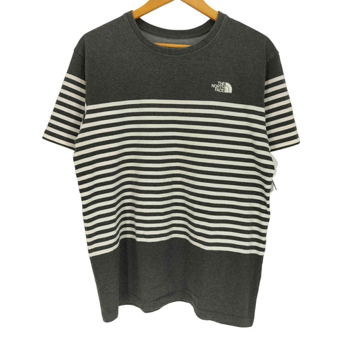 ザノースフェイス THE NORTH FACE ロゴ刺繍 ボーダー S/S Tシャツ メンズ import:XL
