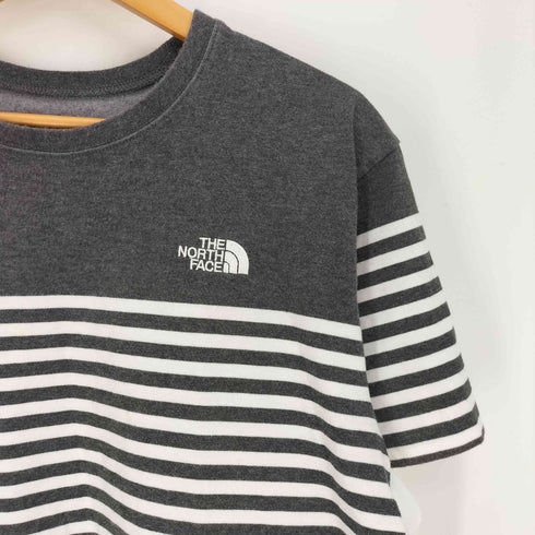 ザノースフェイス THE NORTH FACE ロゴ刺繍 ボーダー S/S Tシャツ メンズ import:XL