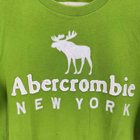 アバクロンビーアンドフィッチ Abercrombie & Fitch ワッペンデザイン 刺繍 カットソー メンズ import:S