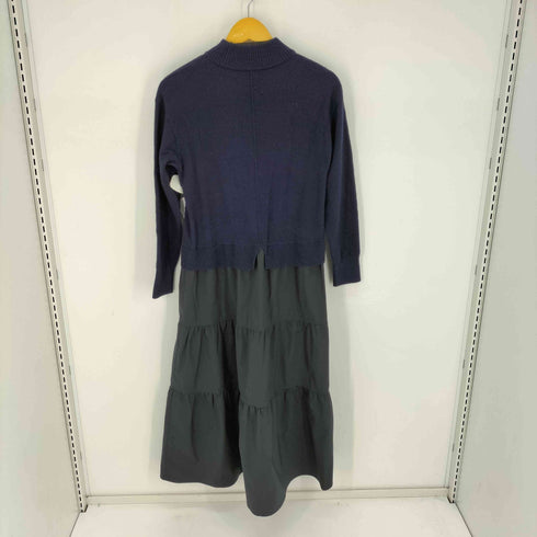 ネミカ NEMIKA ウール100 ドッキングロングワンピース レディース