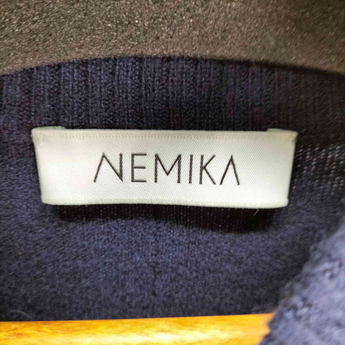 ネミカ NEMIKA ウール100 ドッキングロングワンピース レディース