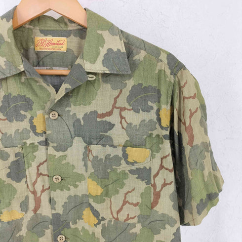 ジャーナルスタンダードホームステッド JOURNAL STANDARD J.S HOMESTEAD フォレスト柄 オープンカラーシャツ メンズ M