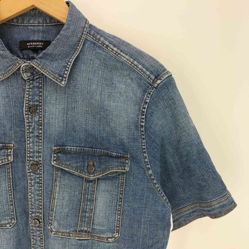 バーバリーブラックレーベル BURBERRY BLACK LABEL デニム S/S ワークシャツ メンズ 3