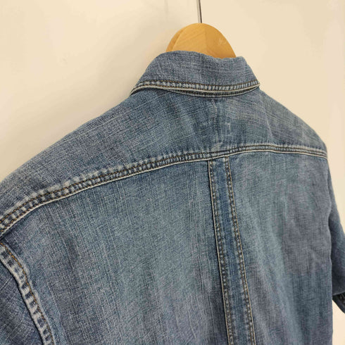バーバリーブラックレーベル BURBERRY BLACK LABEL デニム S/S ワークシャツ メンズ 3