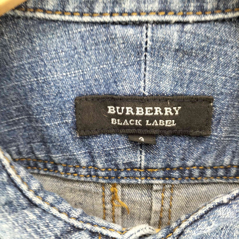 バーバリーブラックレーベル BURBERRY BLACK LABEL デニム S/S ワークシャツ メンズ 3