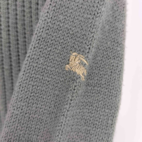 バーバリーブラックレーベル BURBERRY BLACK LABEL ロゴ刺繍 ガンパッチ ハンティング L/S ニット メンズ 2
