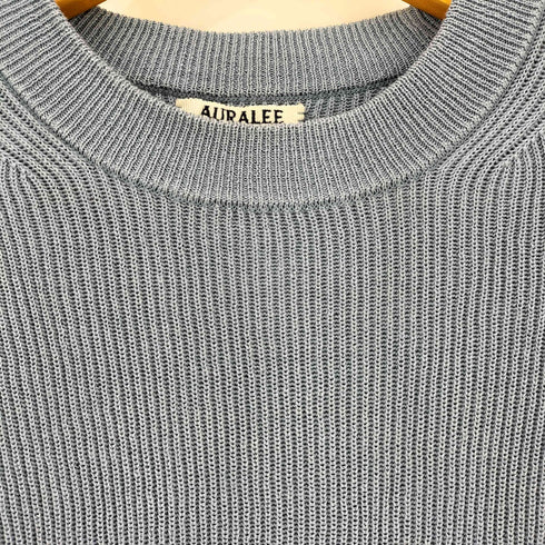 オーラリー AURALEE FLAT YARN RIB KNIT P/O メンズ 4