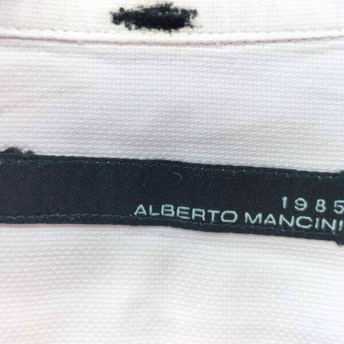 ALBERTO MANCINI イタリア製 スタンドカラー BDシャツ メンズ 15 3/4