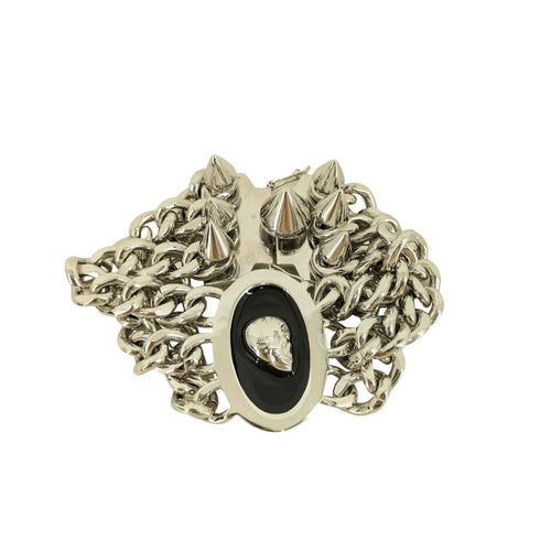 EDDIE BORGO スカルカメオ スターズ チェーン ブレスレット メンズ