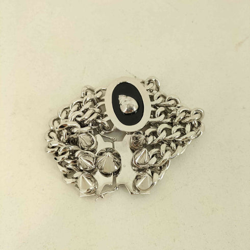 EDDIE BORGO スカルカメオ スターズ チェーン ブレスレット メンズ