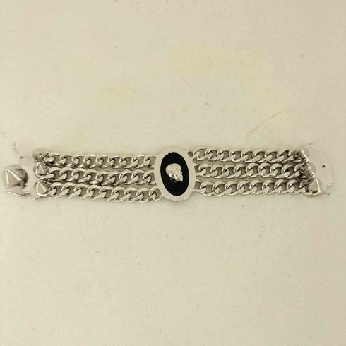 EDDIE BORGO スカルカメオ スターズ チェーン ブレスレット メンズ