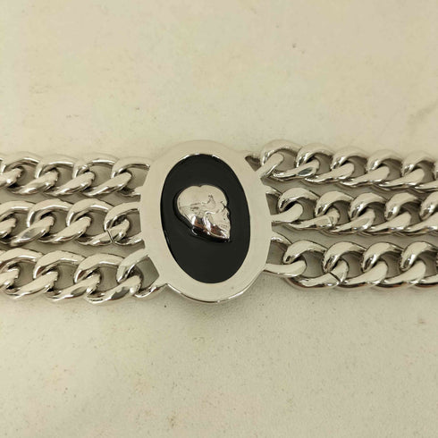 EDDIE BORGO スカルカメオ スターズ チェーン ブレスレット メンズ