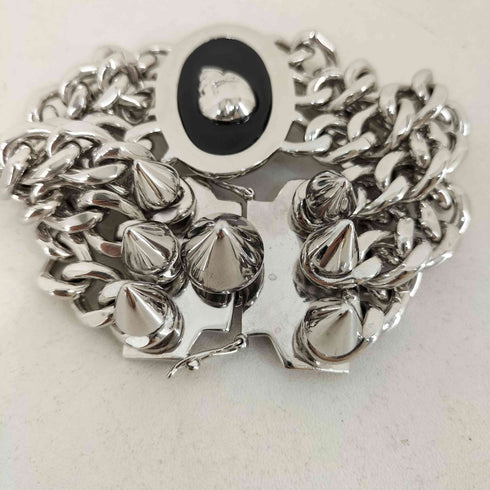 EDDIE BORGO スカルカメオ スターズ チェーン ブレスレット メンズ