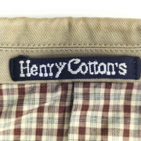 ヘンリーコットンズ Henry Cottons 背抜き 3ボタン コットン テーラード ジャケット メンズ EUR:50