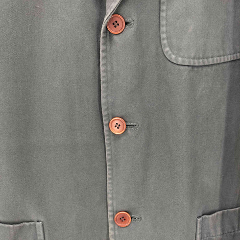 ヘンリーコットンズ Henry Cottons 背抜き 3ボタン コットン テーラード ジャケット メンズ EUR:50