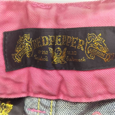 REDPEPPER バック スタッズ 刺繍 ローライズ デニム パンツ Y2K レディース US:25