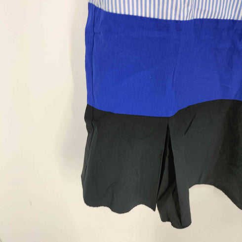 スポーツマックスコード SPORTMAX CODE ストライプ コットンノースリーブドッキングシャツ レディース JPN:36