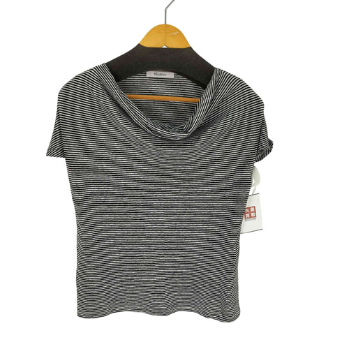 マックスマーラ MAX MARA 白タグ リネン混 ボーダーカットソー レディース import:S