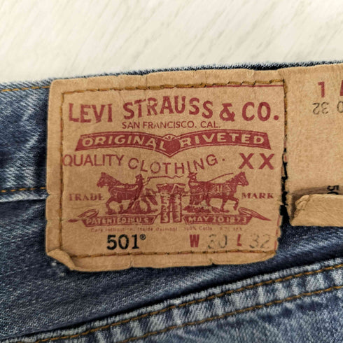 リーバイス Levis 90-00S 501 ボタンフライストレートデニムパンツ ボタン裏906 メンズ 30/32