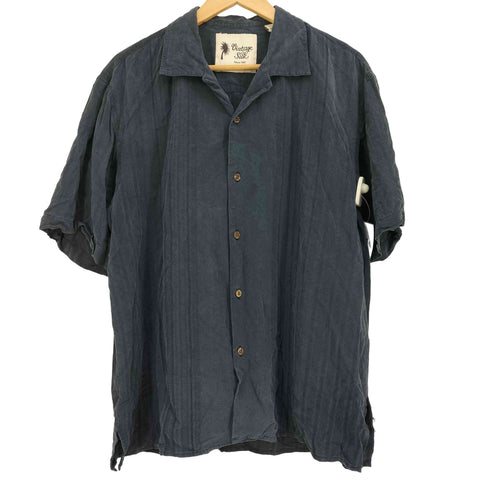 VINTAGE SILK シルク100 S/S キューバシャツ メンズ import:L