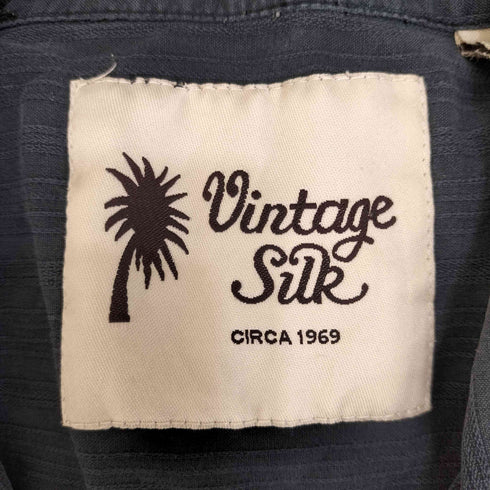 VINTAGE SILK シルク100 S/S キューバシャツ メンズ import:L