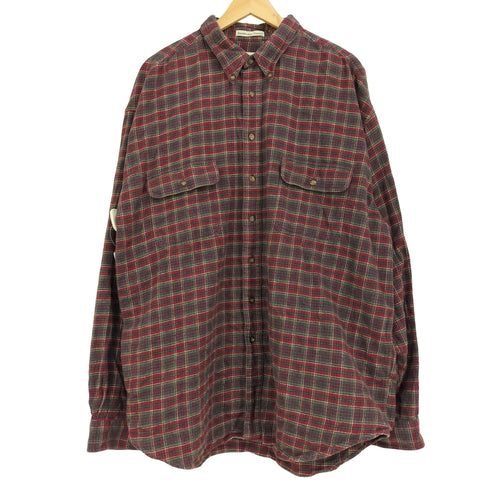 エディーバウアー Eddie Bauer 90S 白タグ チェック L/S BD シャツ メンズ XXXL