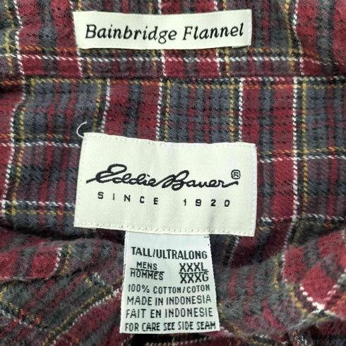 エディーバウアー Eddie Bauer 90S 白タグ チェック L/S BD シャツ メンズ XXXL