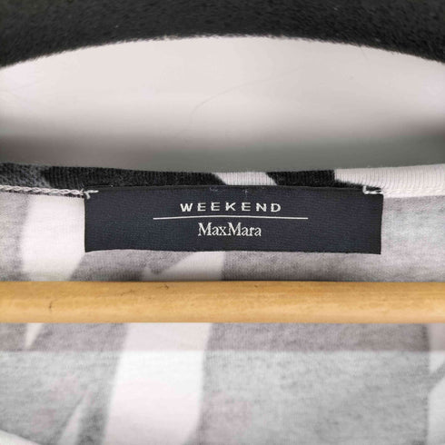 マックスマーラウィークエンド MAX MARA WEEKEND 総柄 7分袖 ボートネックカットソー レディース import:S