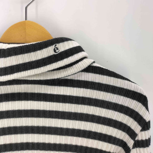 エピヌ epine e embroidery rib knit high neck レディース FREE