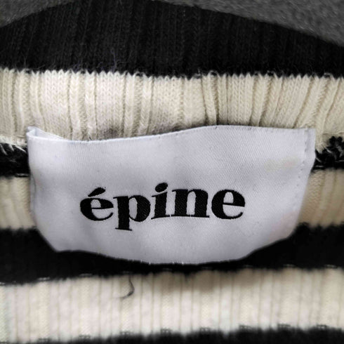 エピヌ epine e embroidery rib knit high neck レディース FREE