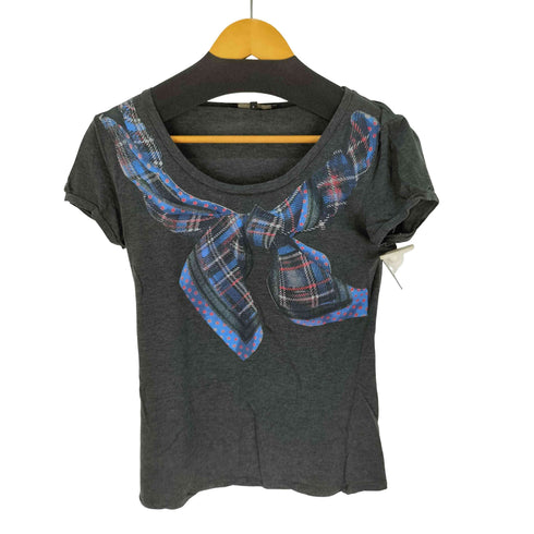マックスマーラ MAX MARA リボンプリント ストレッチクルーネックTシャツ レディース import:M
