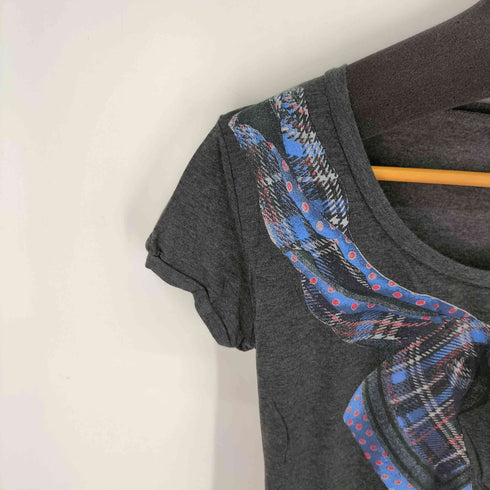 マックスマーラ MAX MARA リボンプリント ストレッチクルーネックTシャツ レディース import:M