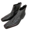 レノマ renoma PARIS スクエアトゥ レザー ヒールブーツ メンズ 25cm