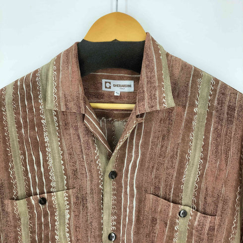 ゲラルディーニ GHERARDINI 日本製 ループカラー 開襟 S/S シャツ メンズ JPN:M