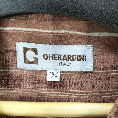 ゲラルディーニ GHERARDINI 日本製 ループカラー 開襟 S/S シャツ メンズ JPN:M